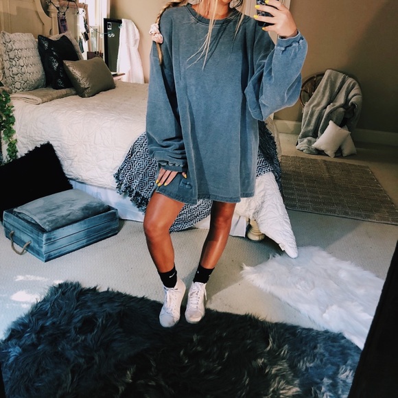 Dresses & Skirts - washed sweatshirt dress